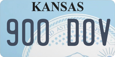 KS license plate 900DOV