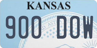 KS license plate 900DOW