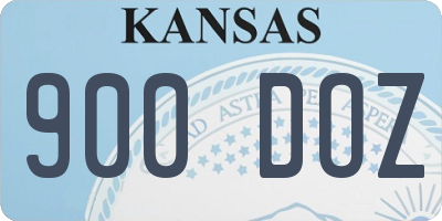 KS license plate 900DOZ
