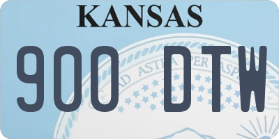 KS license plate 900DTW
