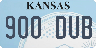 KS license plate 900DUB