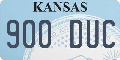 KS license plate 900DUC