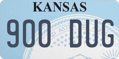 KS license plate 900DUG