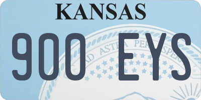 KS license plate 900EYS