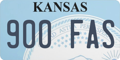 KS license plate 900FAS