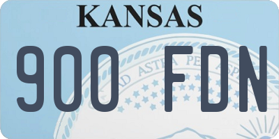KS license plate 900FDN