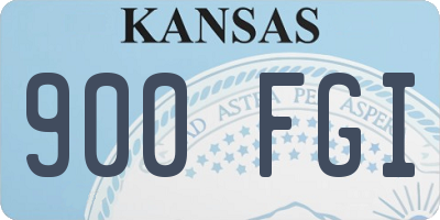 KS license plate 900FGI