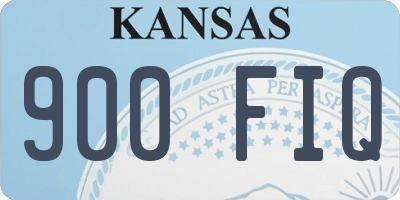 KS license plate 900FIQ