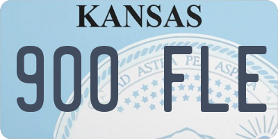 KS license plate 900FLE