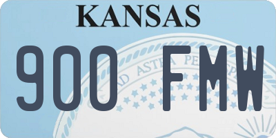 KS license plate 900FMW