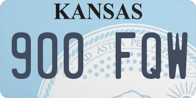 KS license plate 900FQW