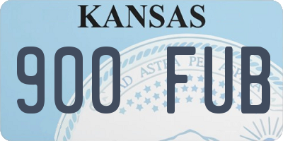 KS license plate 900FUB