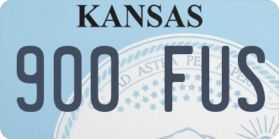 KS license plate 900FUS