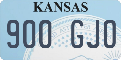 KS license plate 900GJO