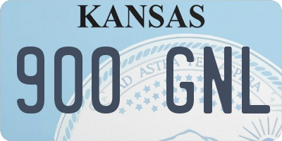 KS license plate 900GNL