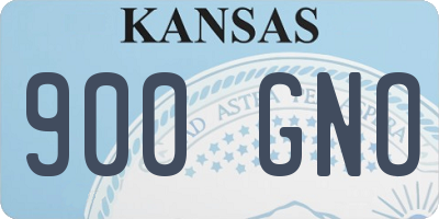 KS license plate 900GNO