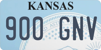 KS license plate 900GNV