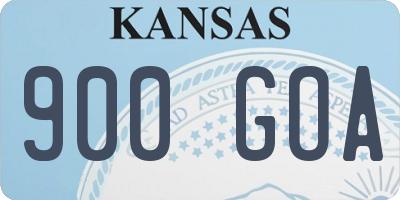 KS license plate 900GOA