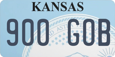KS license plate 900GOB