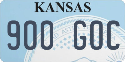 KS license plate 900GOC