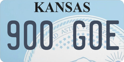 KS license plate 900GOE