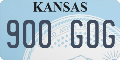 KS license plate 900GOG