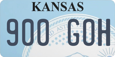 KS license plate 900GOH