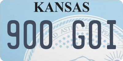 KS license plate 900GOI