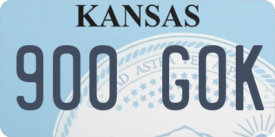 KS license plate 900GOK