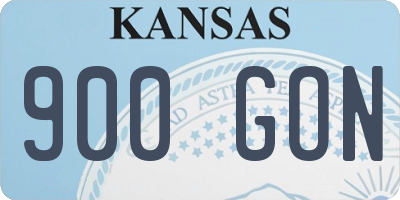 KS license plate 900GON