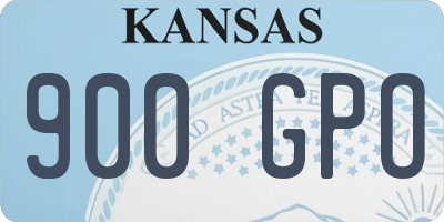 KS license plate 900GPO