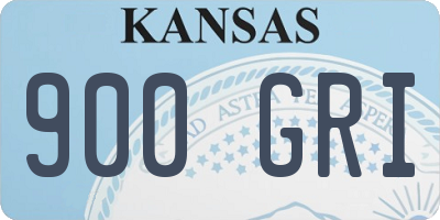 KS license plate 900GRI
