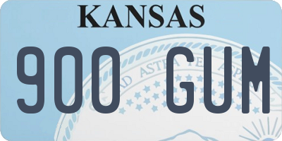 KS license plate 900GUM