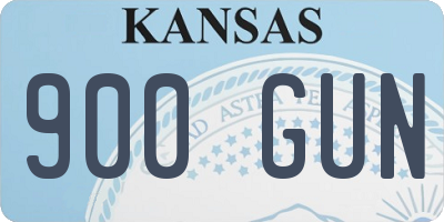 KS license plate 900GUN