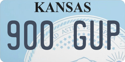 KS license plate 900GUP