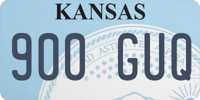 KS license plate 900GUQ