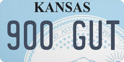 KS license plate 900GUT