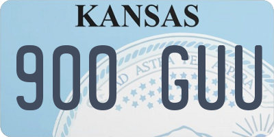 KS license plate 900GUU