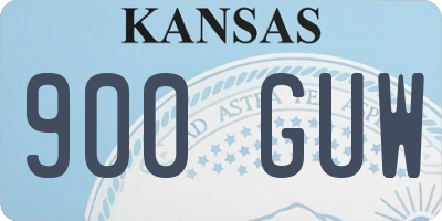 KS license plate 900GUW