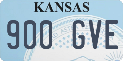 KS license plate 900GVE