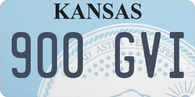 KS license plate 900GVI