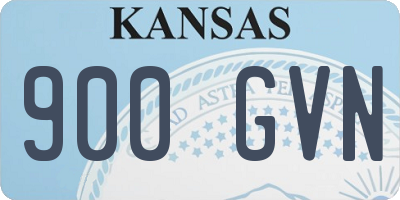 KS license plate 900GVN