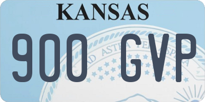 KS license plate 900GVP