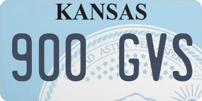 KS license plate 900GVS