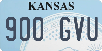 KS license plate 900GVU