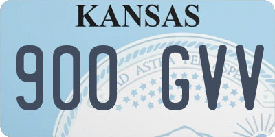 KS license plate 900GVV