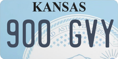 KS license plate 900GVY