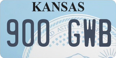 KS license plate 900GWB