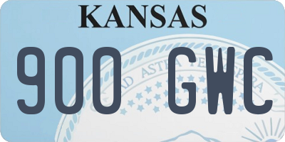 KS license plate 900GWC