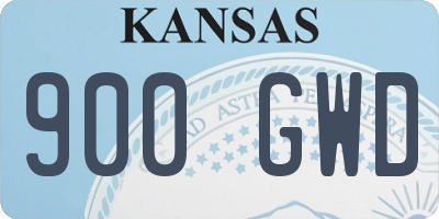 KS license plate 900GWD